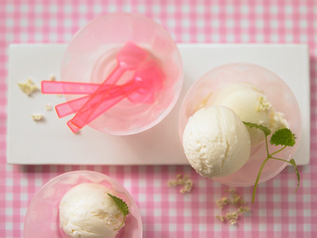 Holunderblüten-Joghurt-Eis