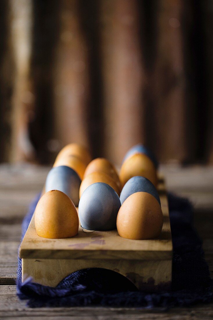 Easter eggs, dyed with natural dyes
