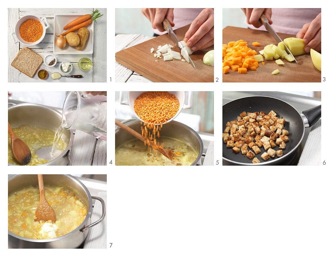 How to prepare creamy lentil soup