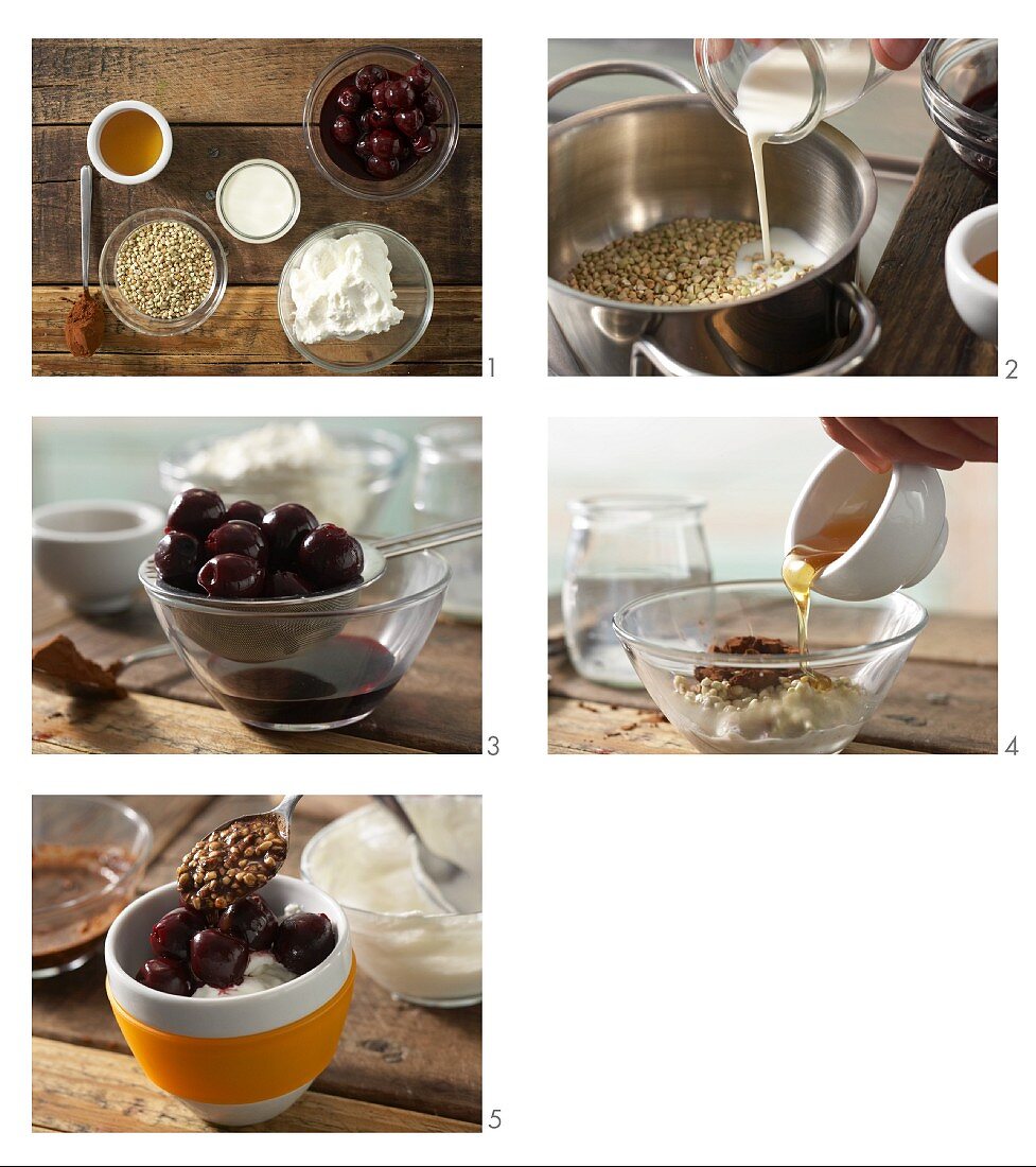 How to prepare chocolate & cherry quark