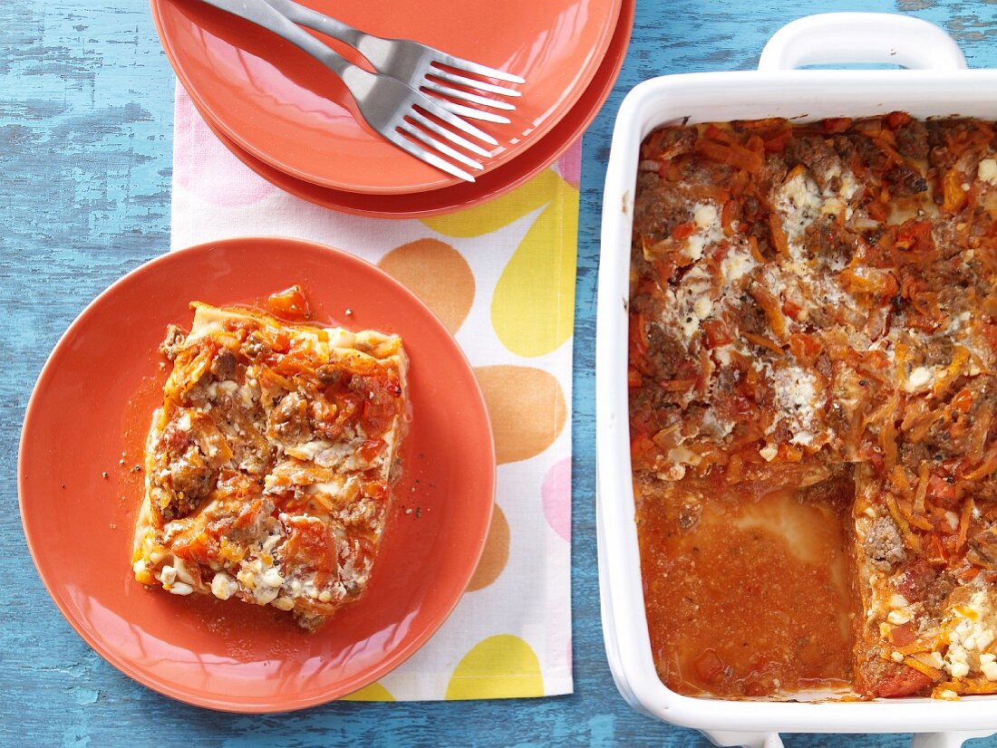 Lasagne with cream cheese