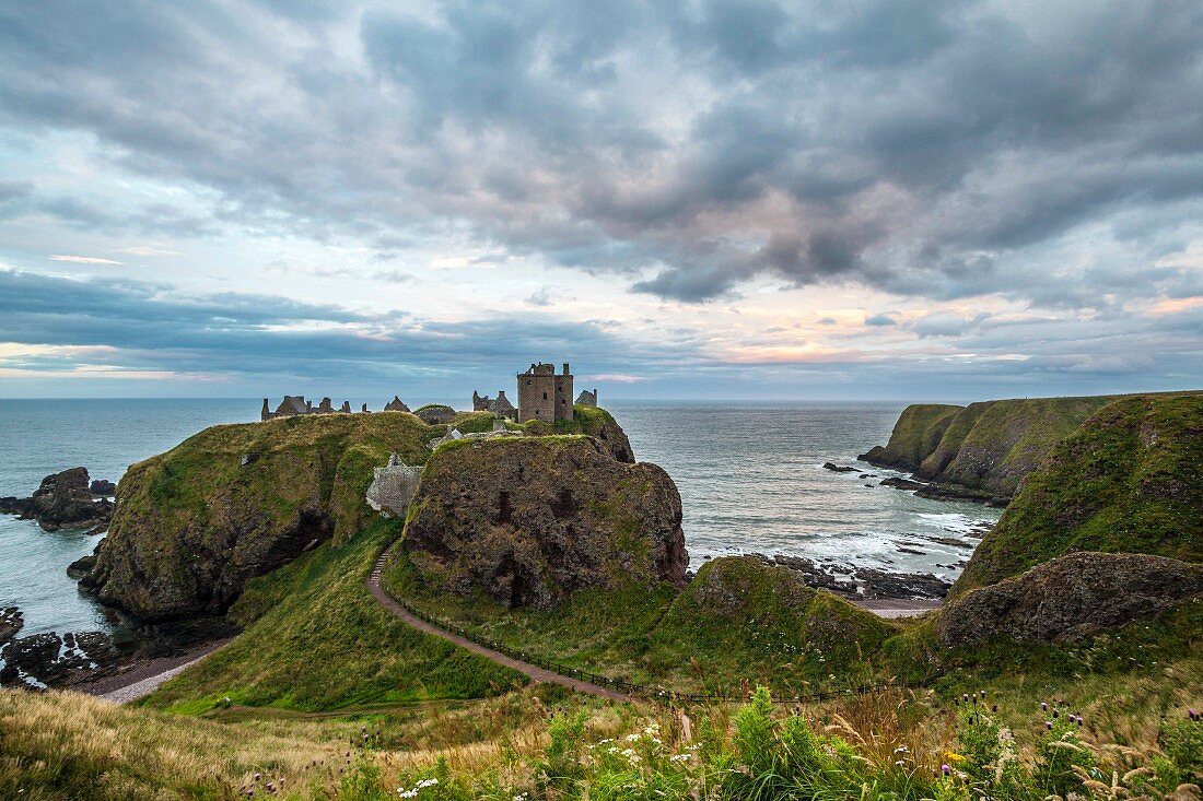 The ruins of Dunnottar Castle in Scotland