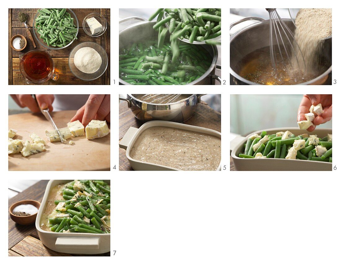 How to prepare green bean gratin with spelt semolina