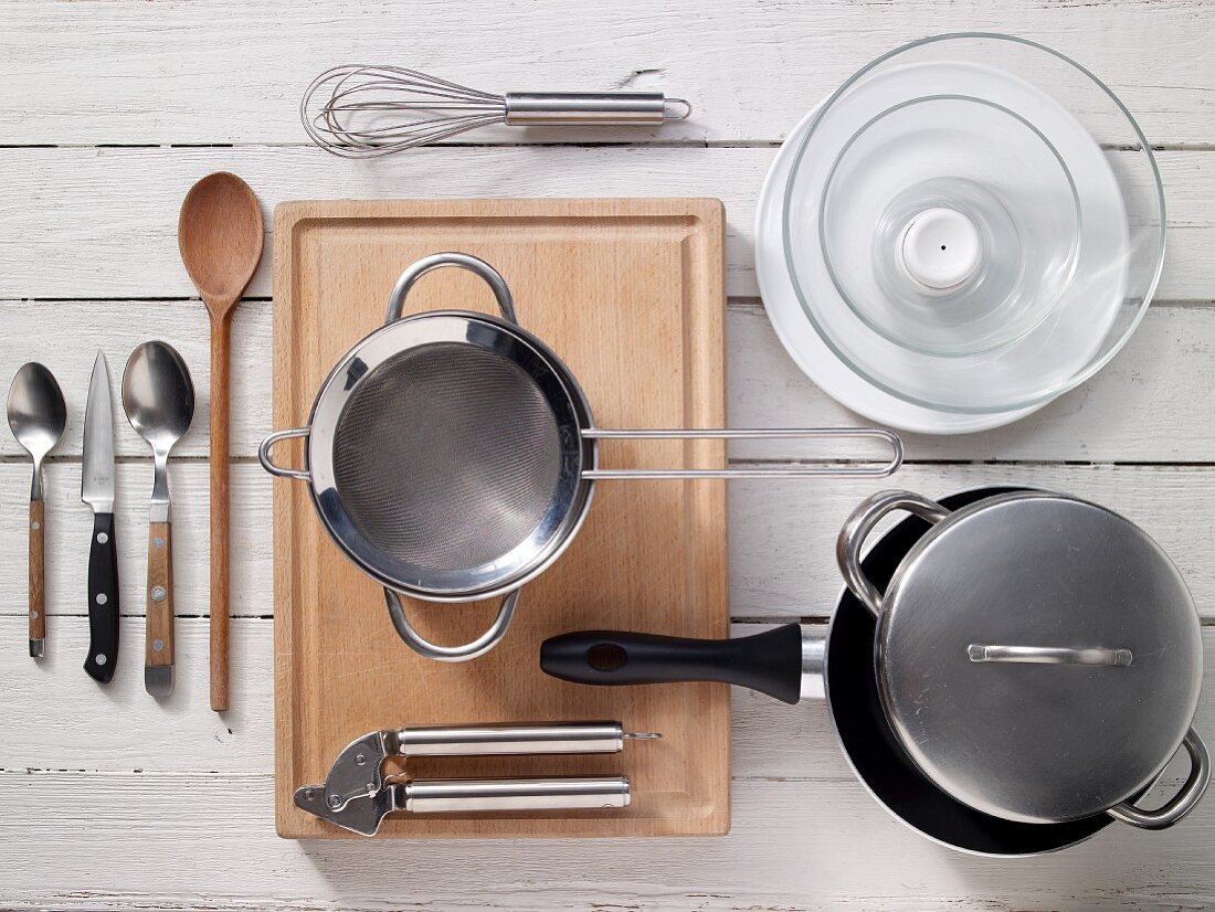 Kitchen utensils for preparing egg salad