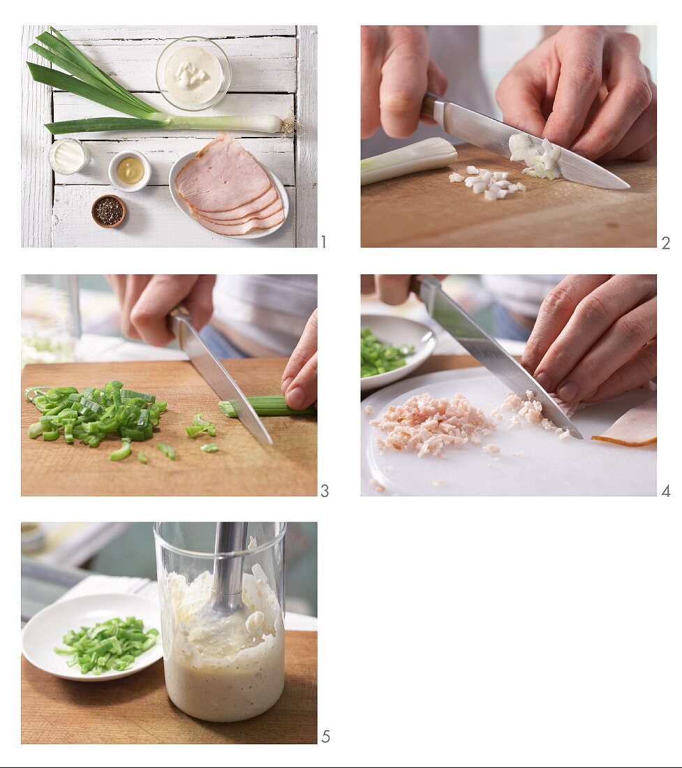 How to prepare smoked turkey breast cream with spring onions