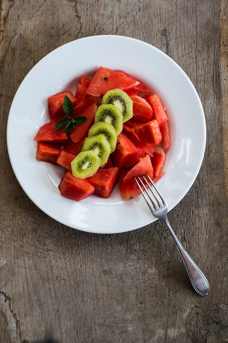 Melonen-Kiwi-Salat
