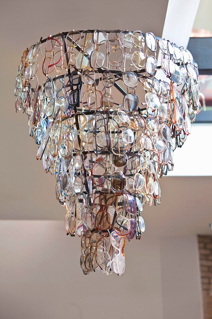 Chandelier made from spectacles