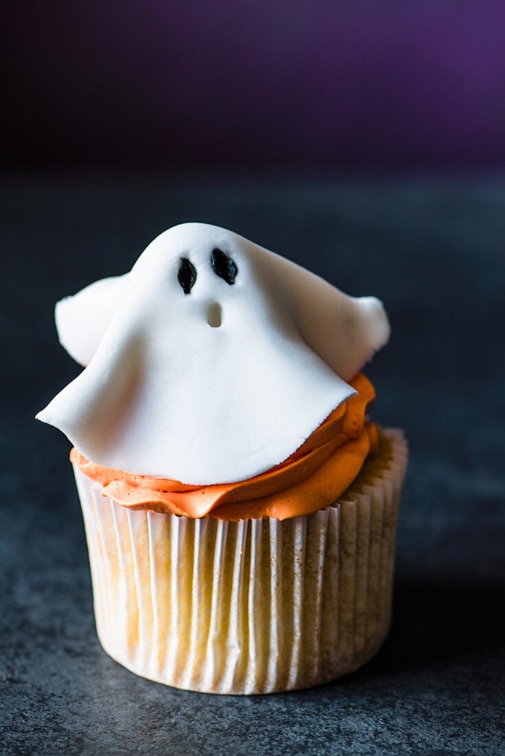 Gespenster-Cupcake für Halloween
