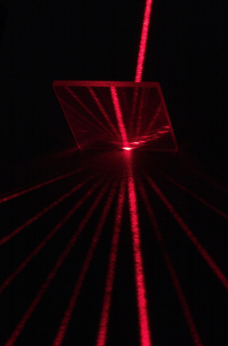 Laser Beam Split By Diffraction Grating