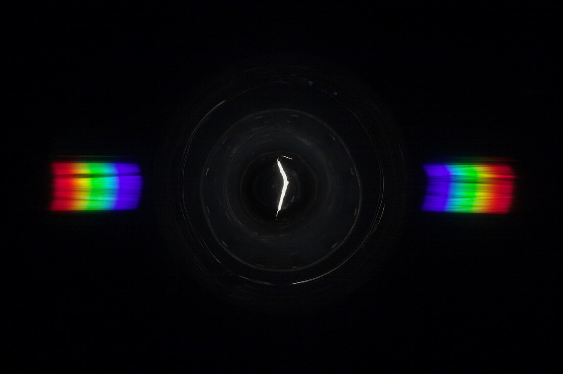 Lightbulb Seen Through Diffraction Grating