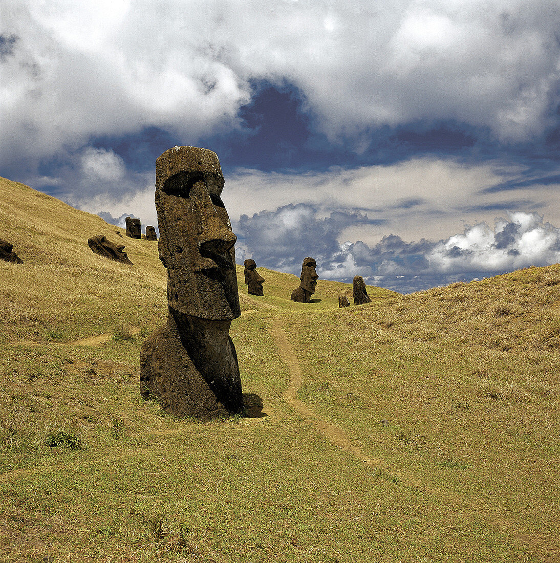 Moai Statues,Easter Island,Chile
