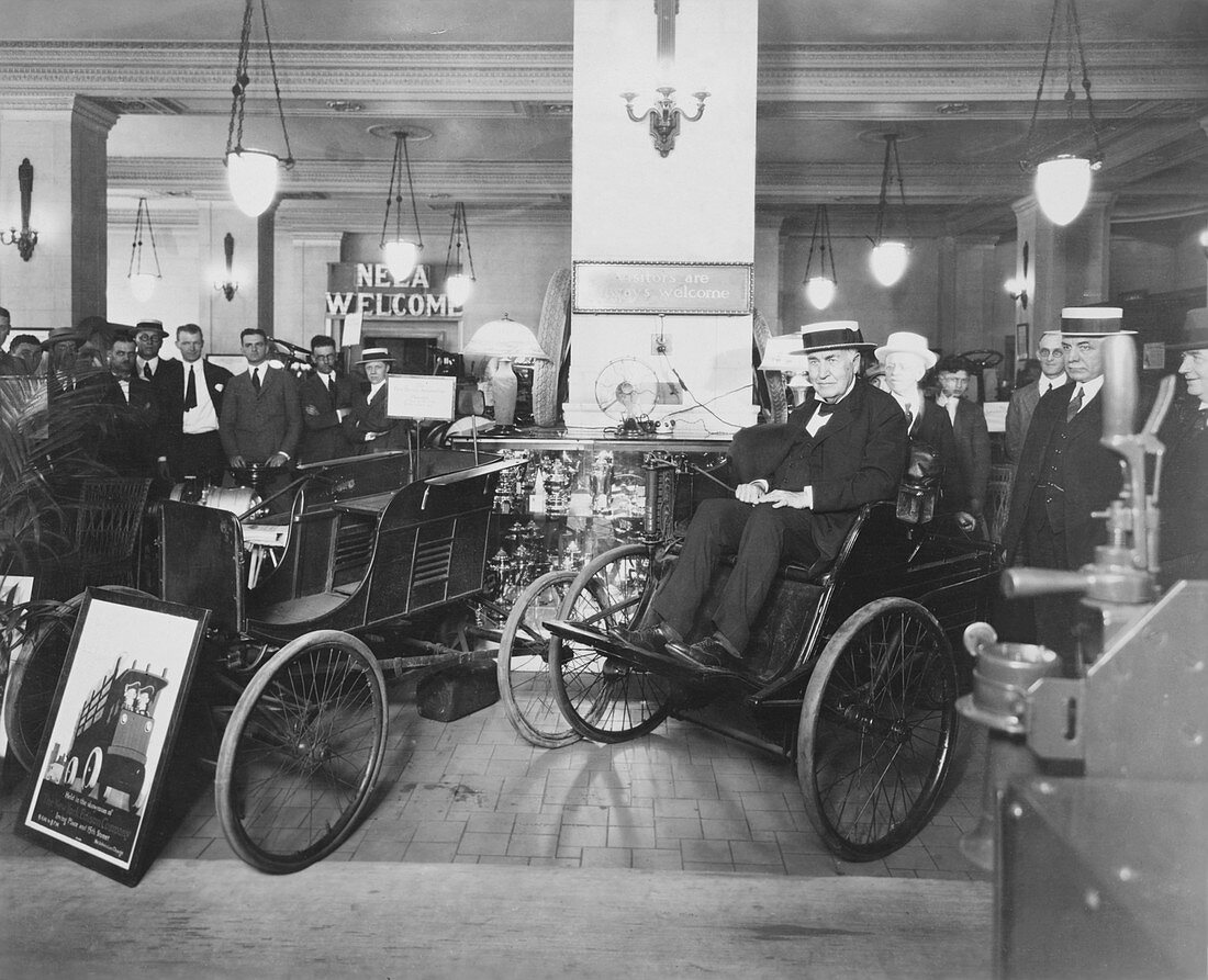 Thomas Edison in Quadricycle