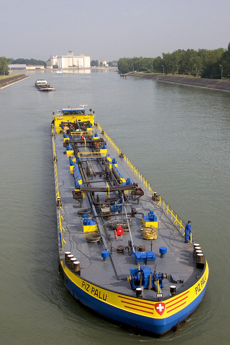 Barge on the Rhine River