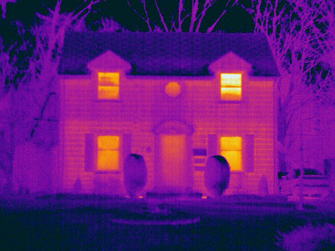 Thermogram of a House in Winter