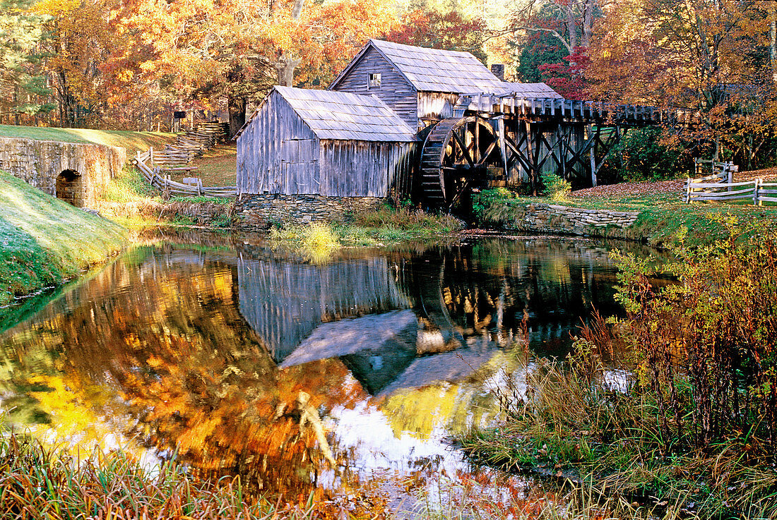 Mabry Mill in autumn