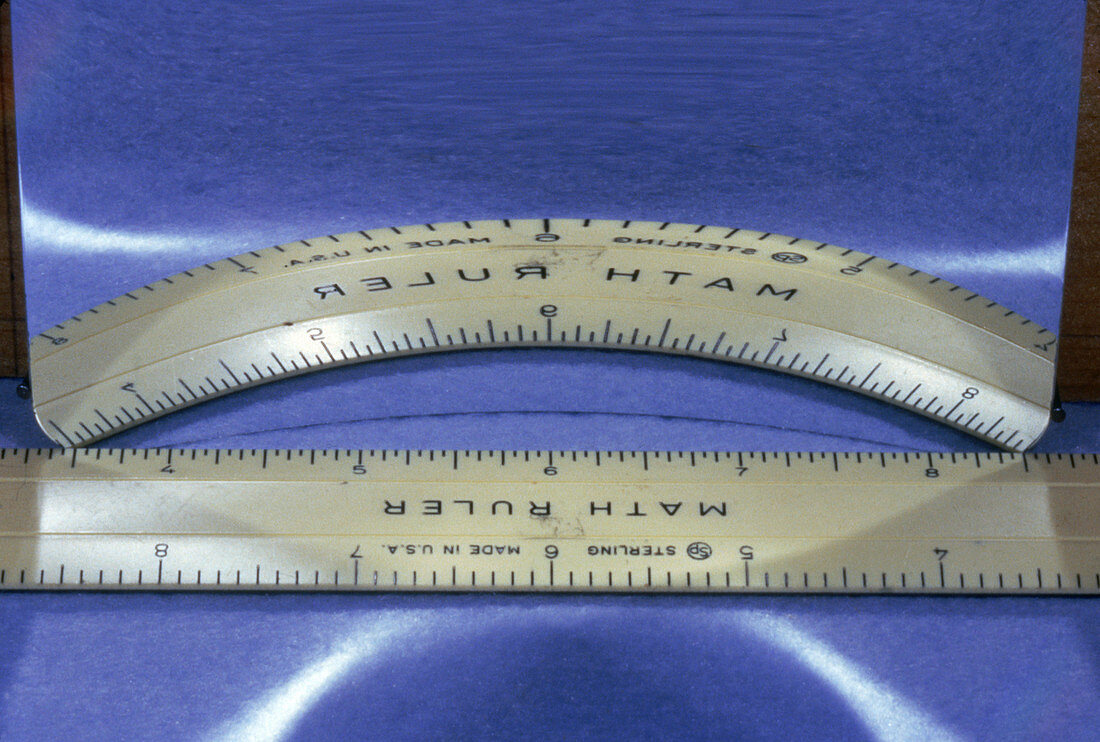 Ruler Reflected in Concave Mirror