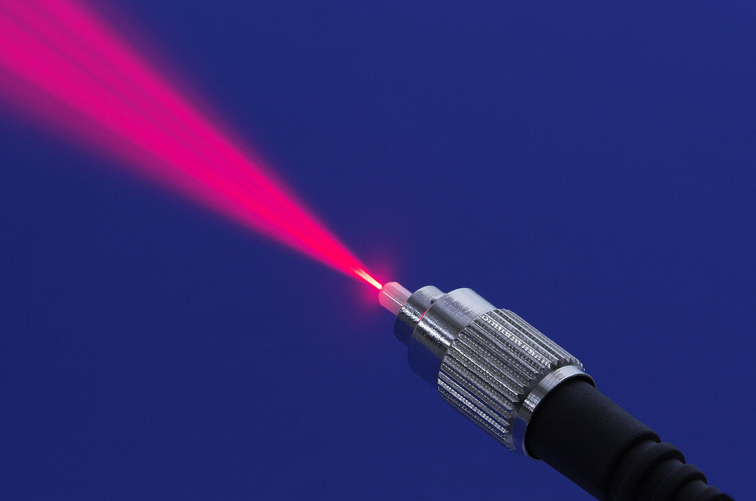 Fiber Emitting Laser Light