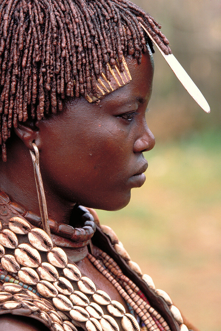 Woman of the Hamar tribe. Turmi,Ethiopia