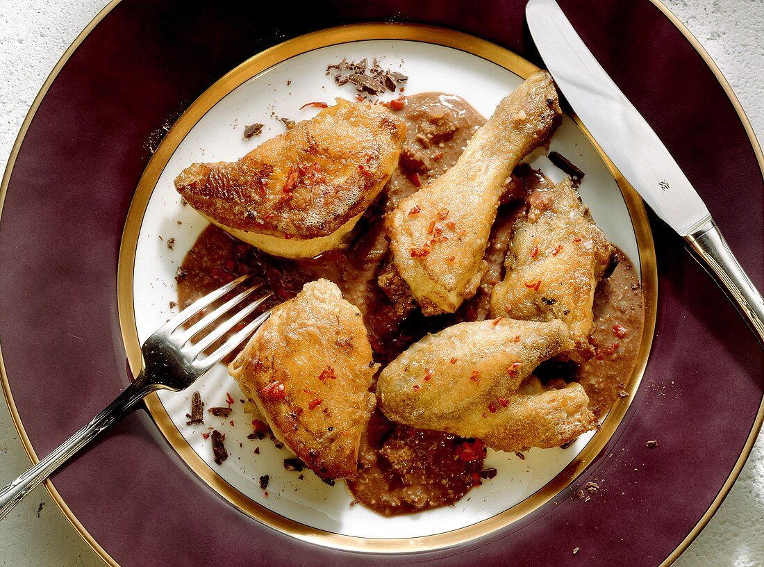 Mexikanisches Hähnchen mit Schokosauce