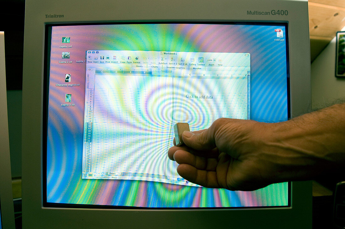 Magnet Distorting Computer Screen