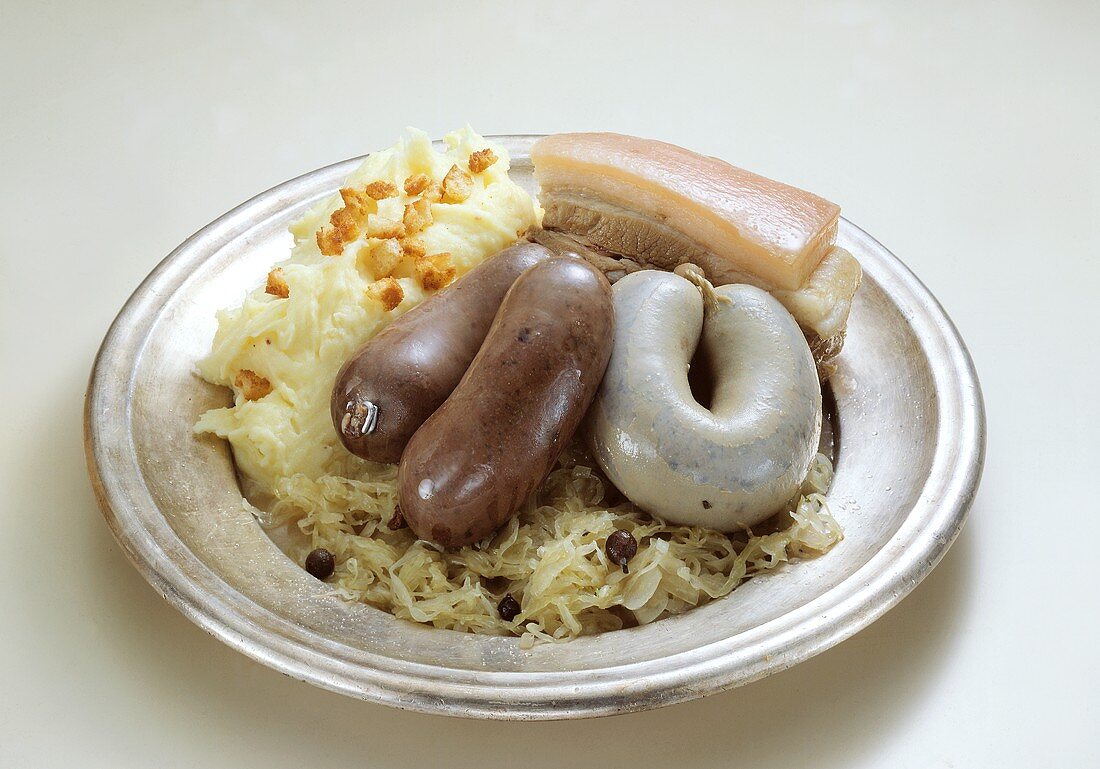 Blood Sausages & Liver Sausages with Sauerkraut