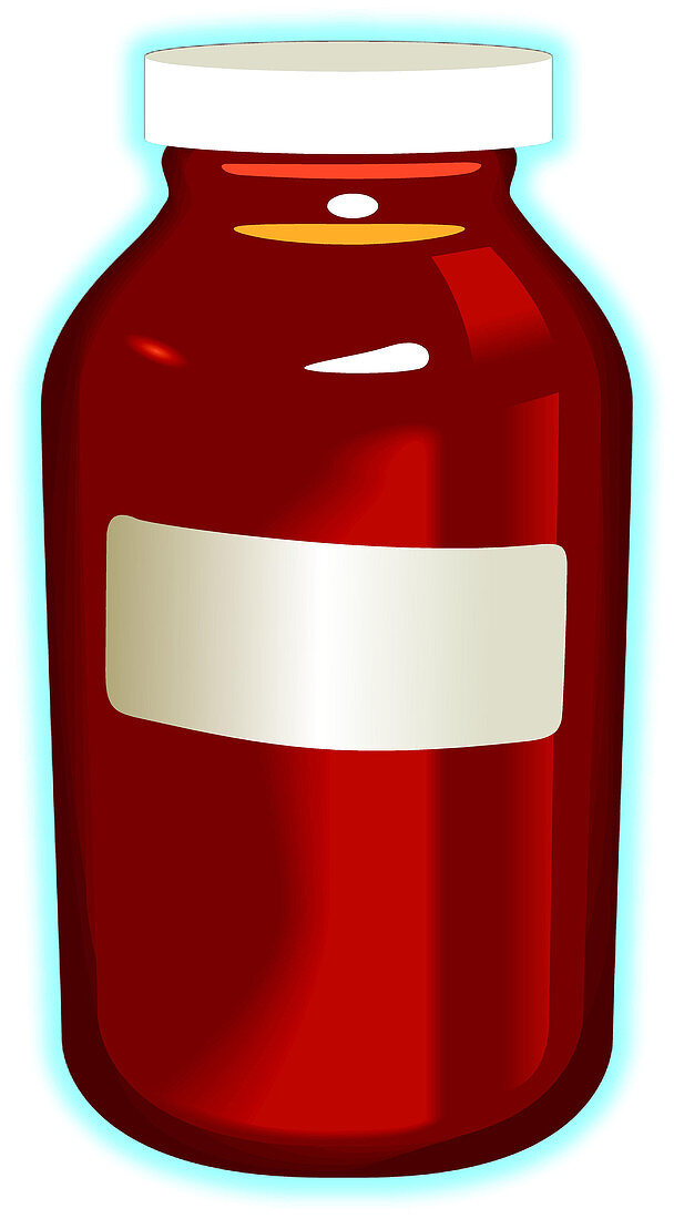 Medical Pill Jar Illustration