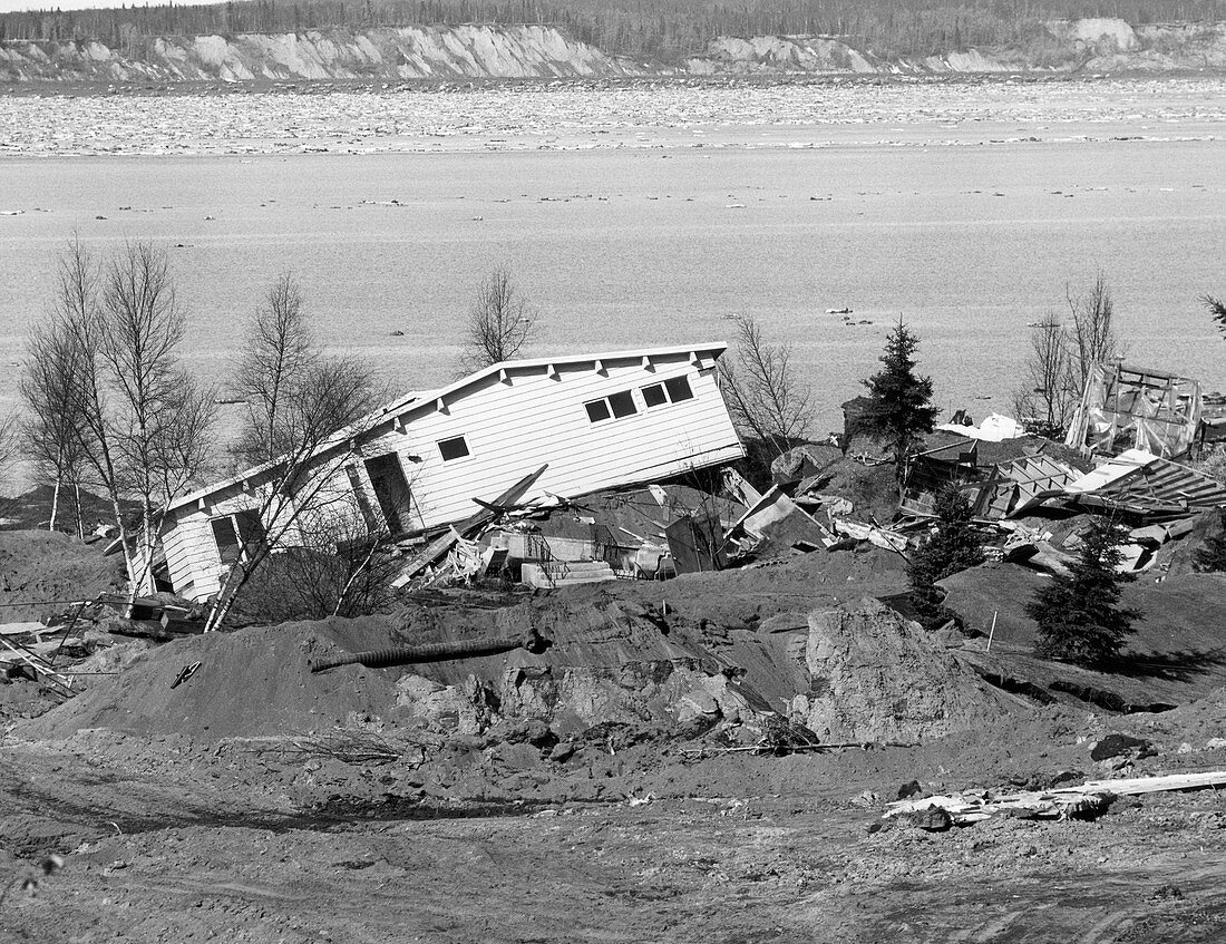 Earthquake Damage,Alaska,1964