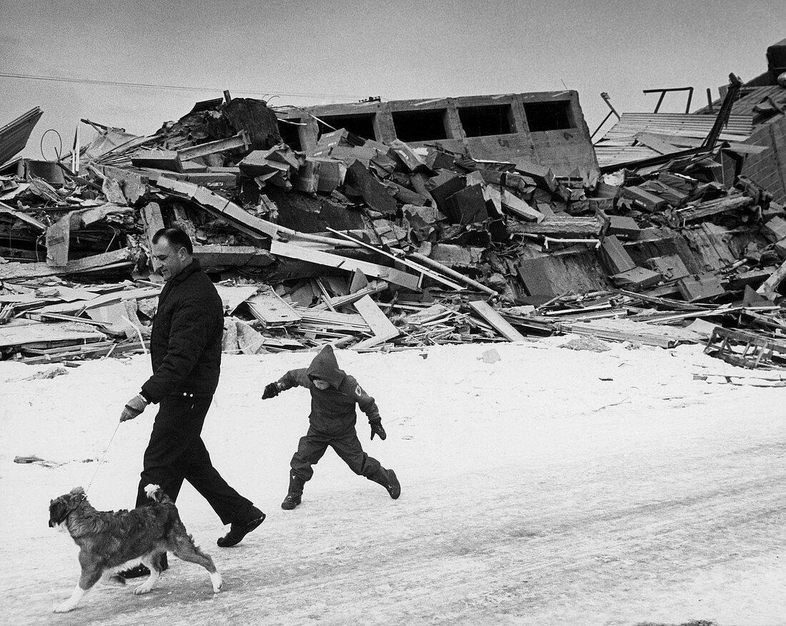 Earthquake Damage,Alaska,1964