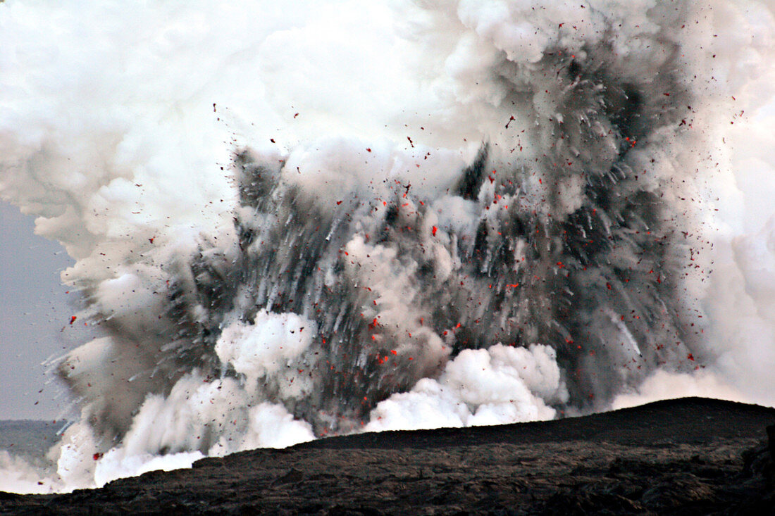 Littoral Explosion at Kilauea Volcano,Ha