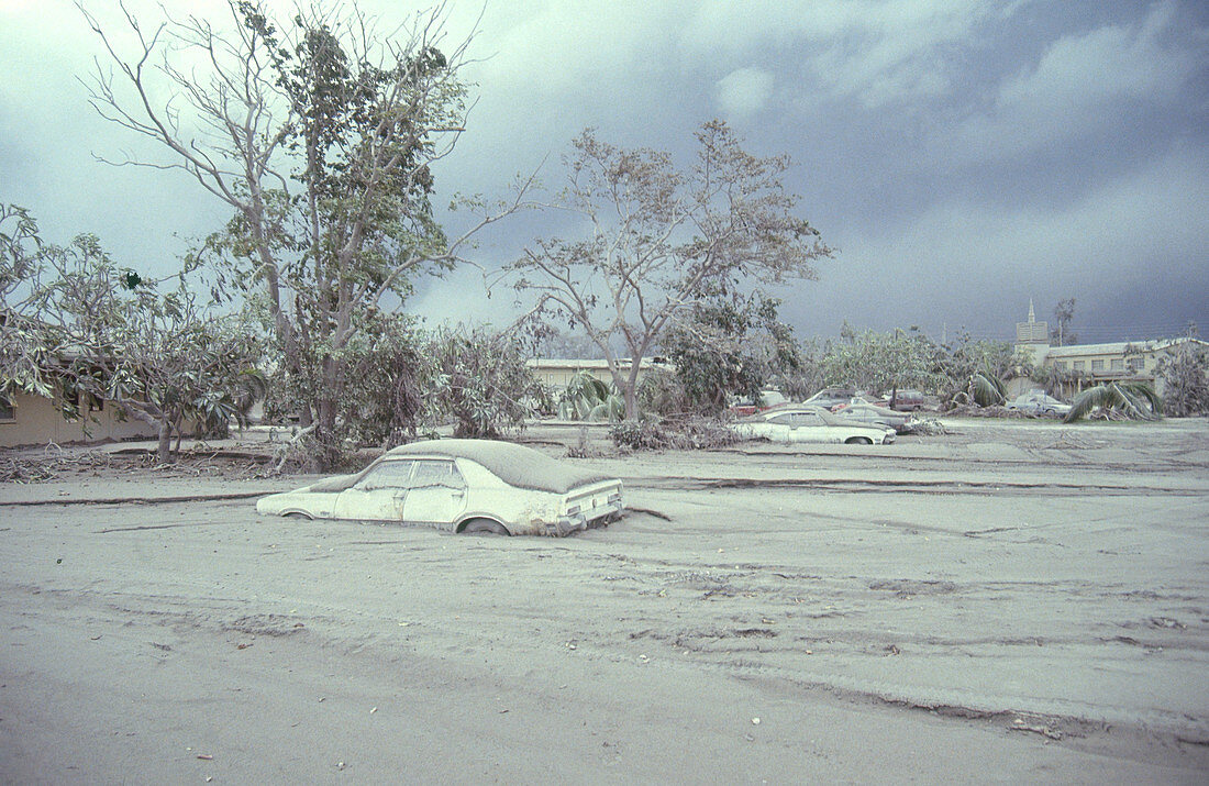 Clark Air Base after Pinatubo Eruption