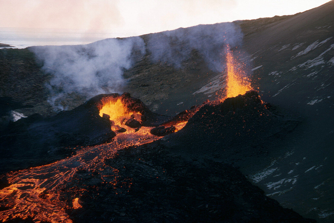 Volcanic Eruption on Surtsey