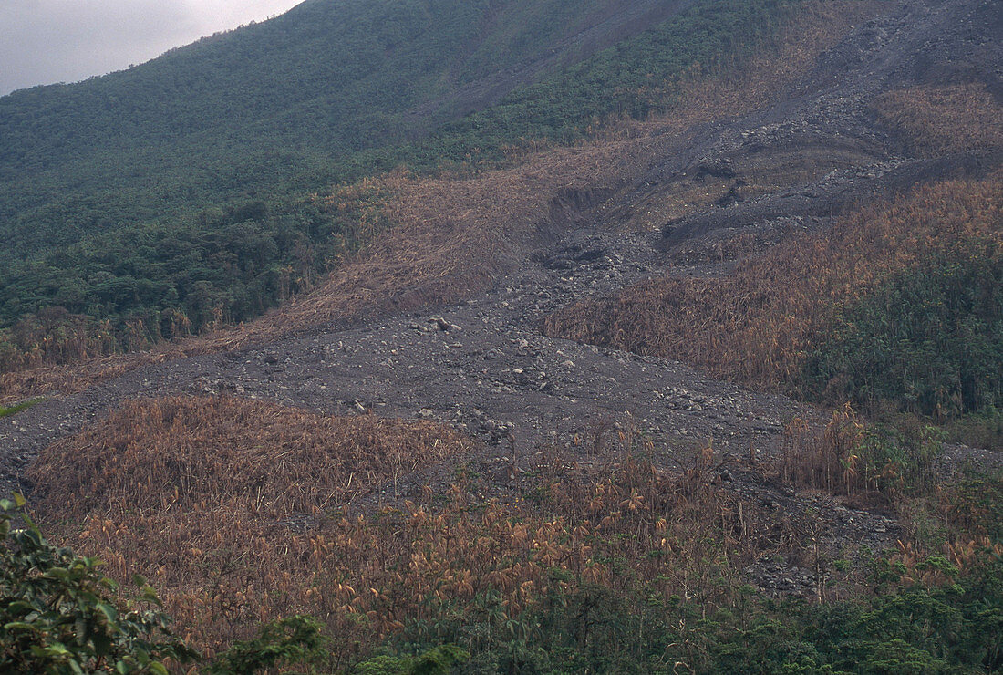 Lava from Eruption of Arenal Volcano
