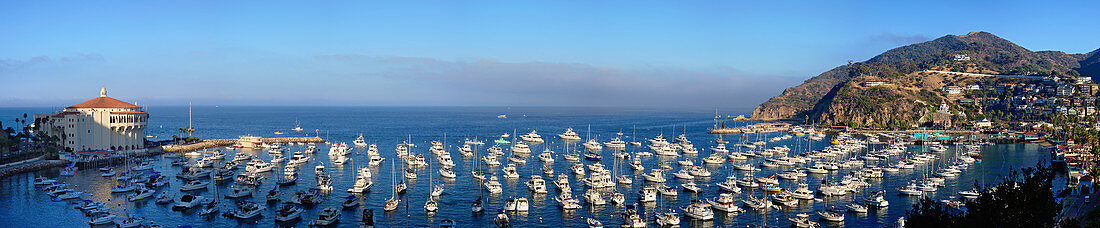 Panoramic view of Catalina Harbor