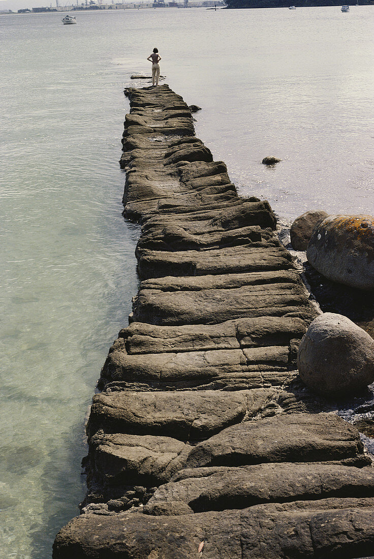 Natural Jetty formed by Igneous Rock