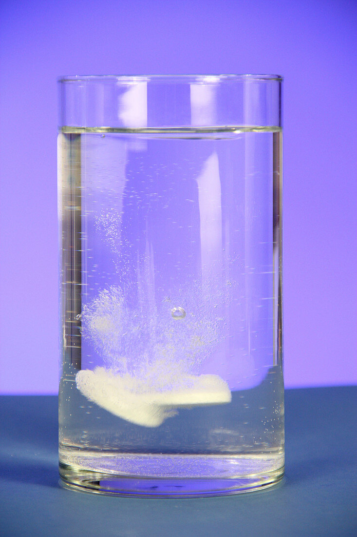 Alka-Seltzer dissolving in water