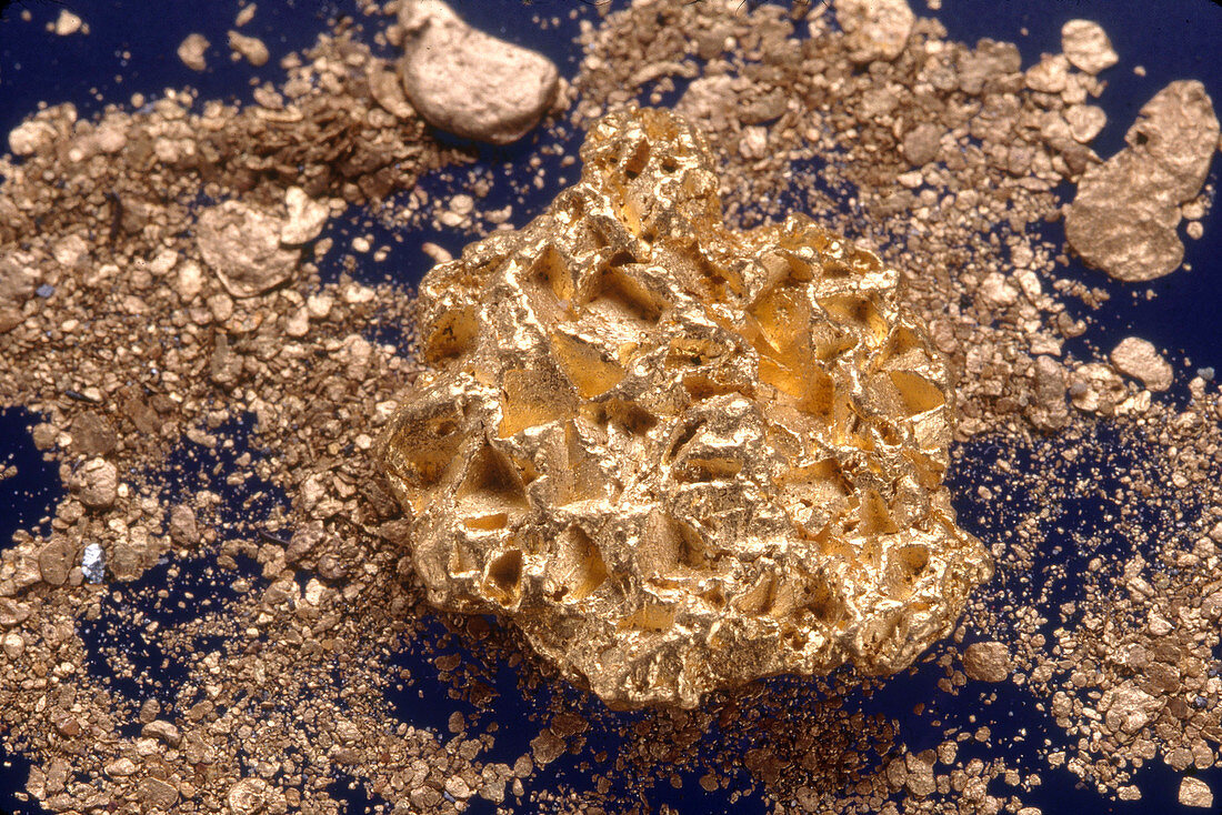 Gold Nugget and Dust