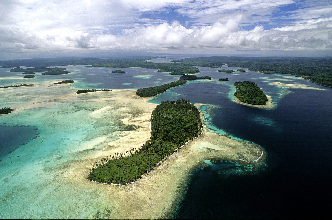 Aerial View of Solomon Islands
