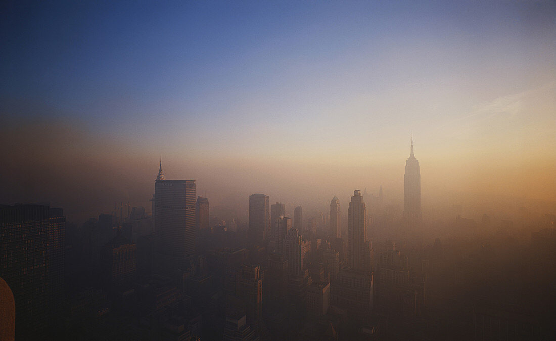 Smog over NYC,USA