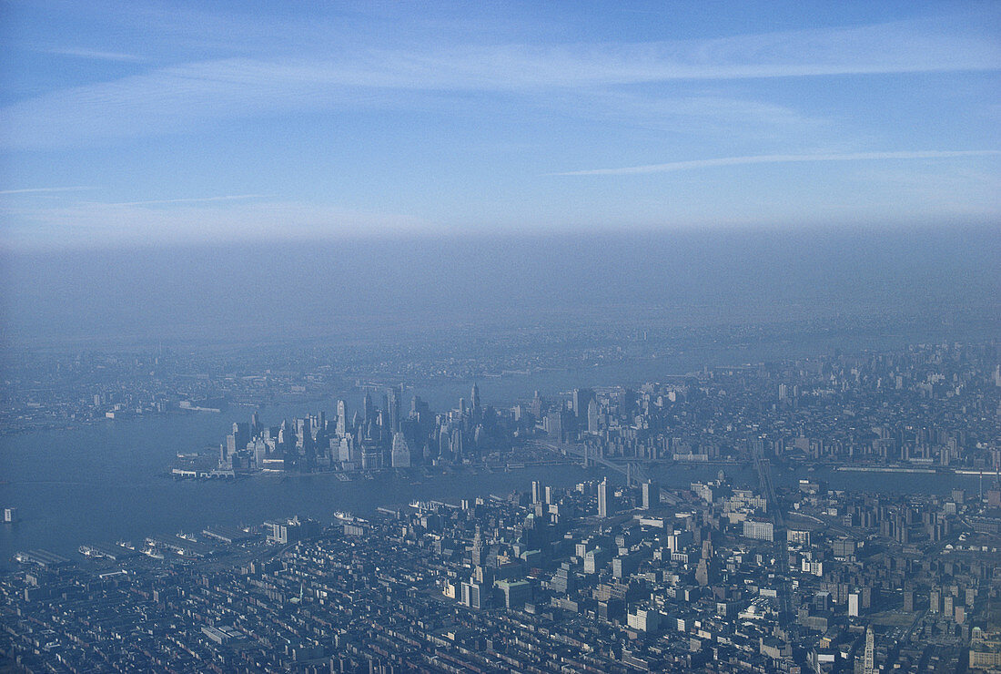 Smog over NYC,USA