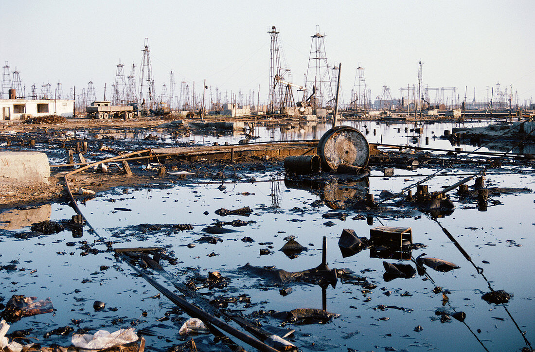 Polluted Oilfield,Azerbaijan