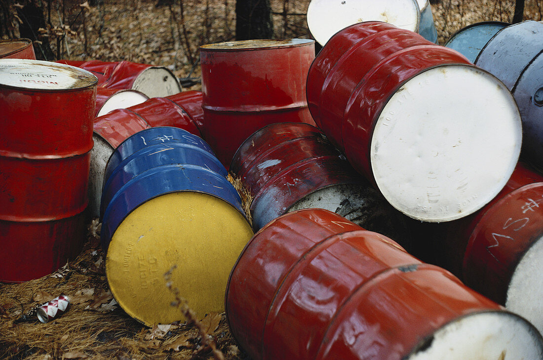 Discarded Oil Drums