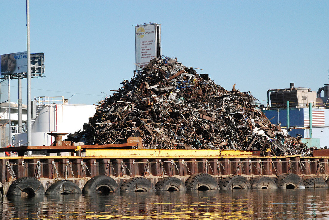 Metal Recycling Barge,Newtown Creek,NYC