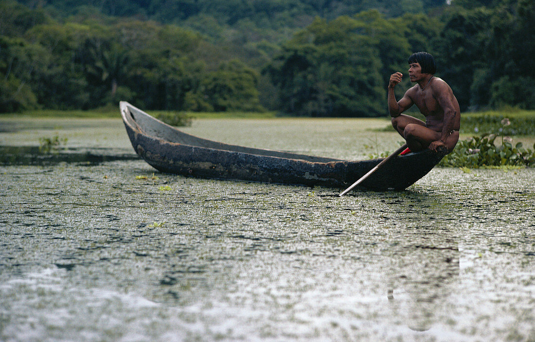 Relaxing on a Canoe,Panama
