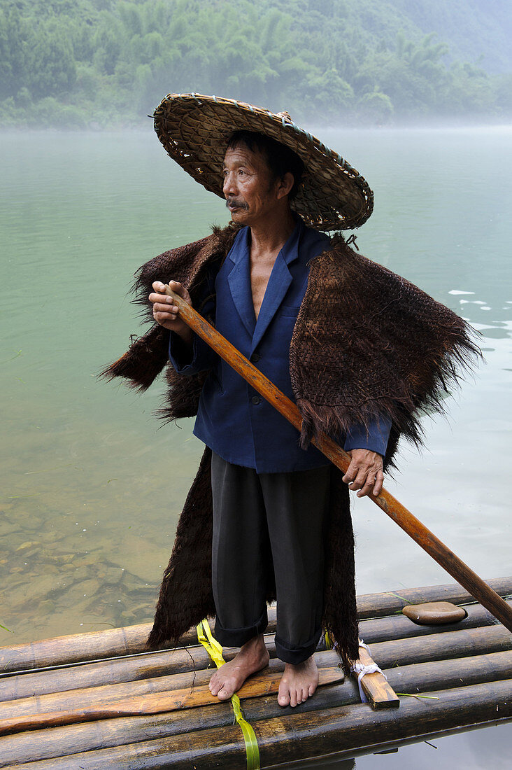 Chinese Fisherman on Li River,China