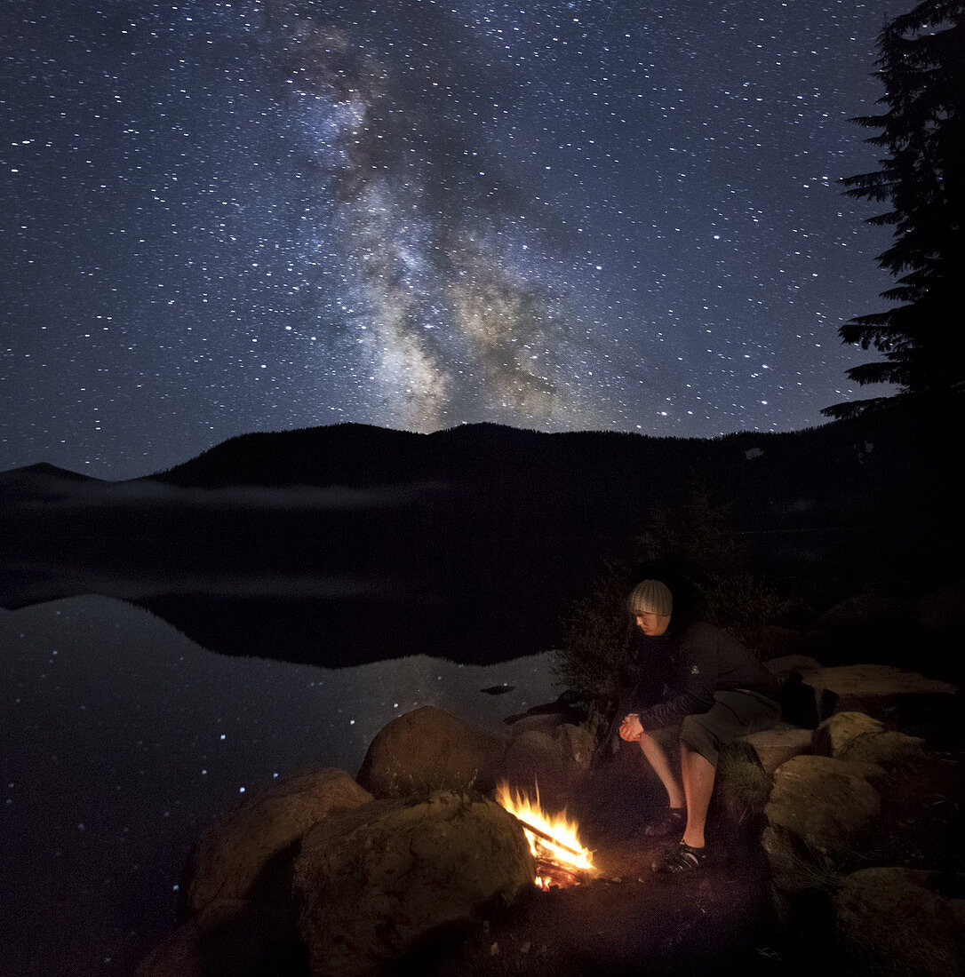 Camper and Milky Way