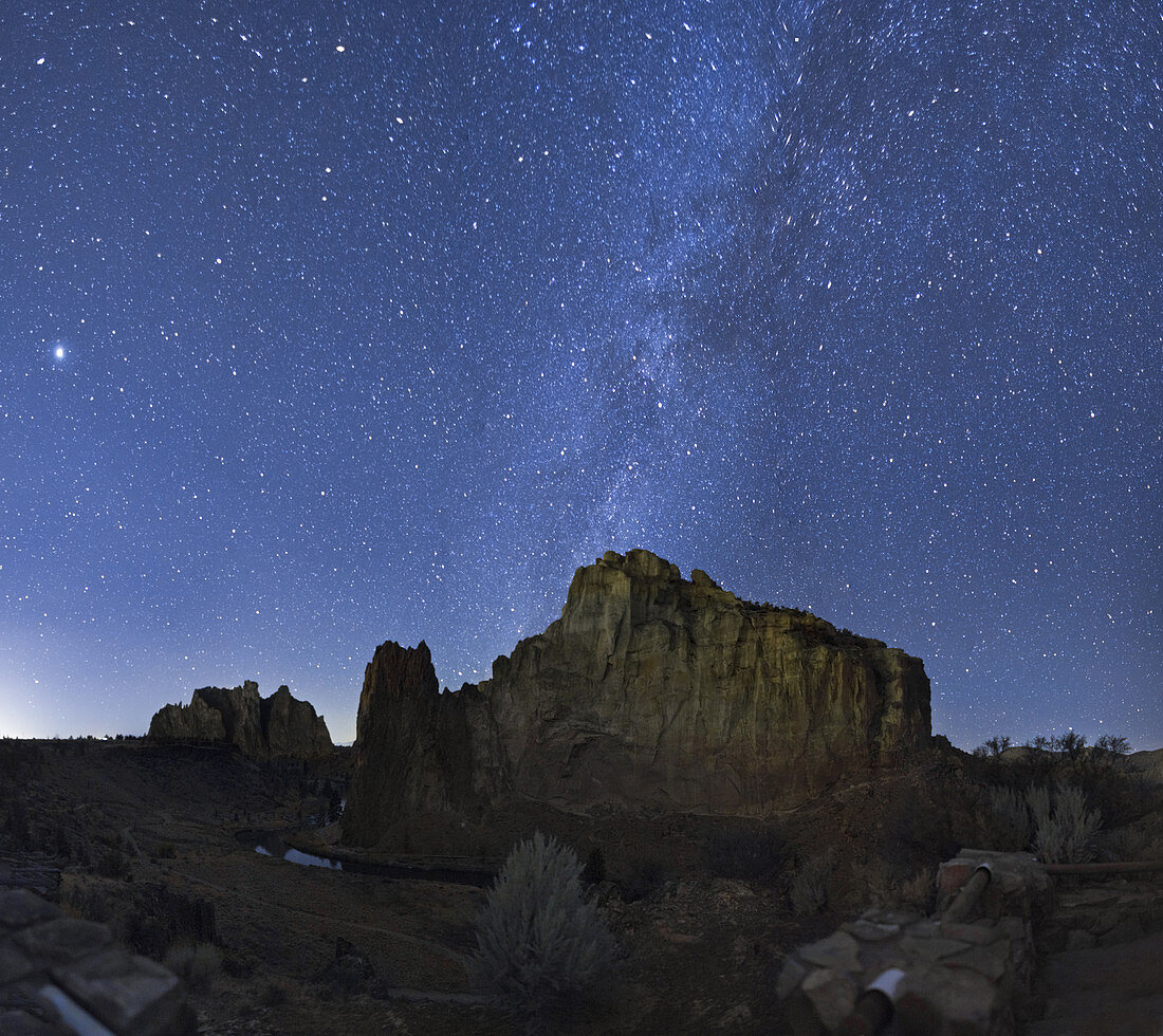 Smith Rock and Milky Way