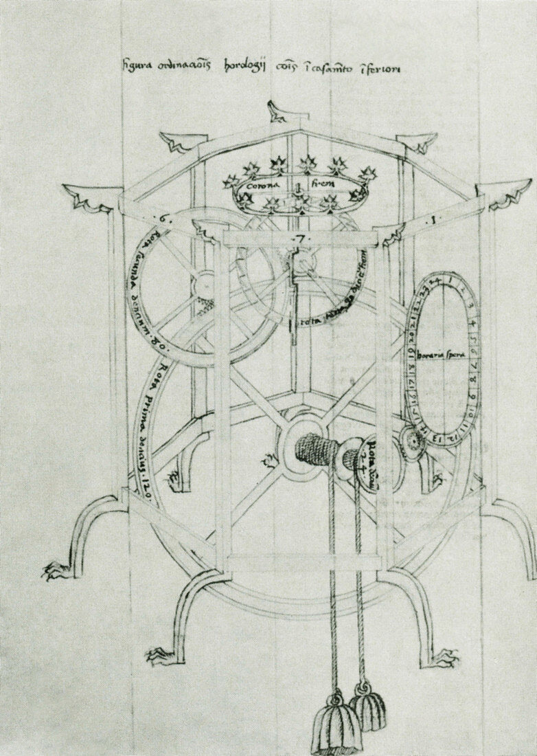 Astrarium Sketch by Giovanni de' Dondi