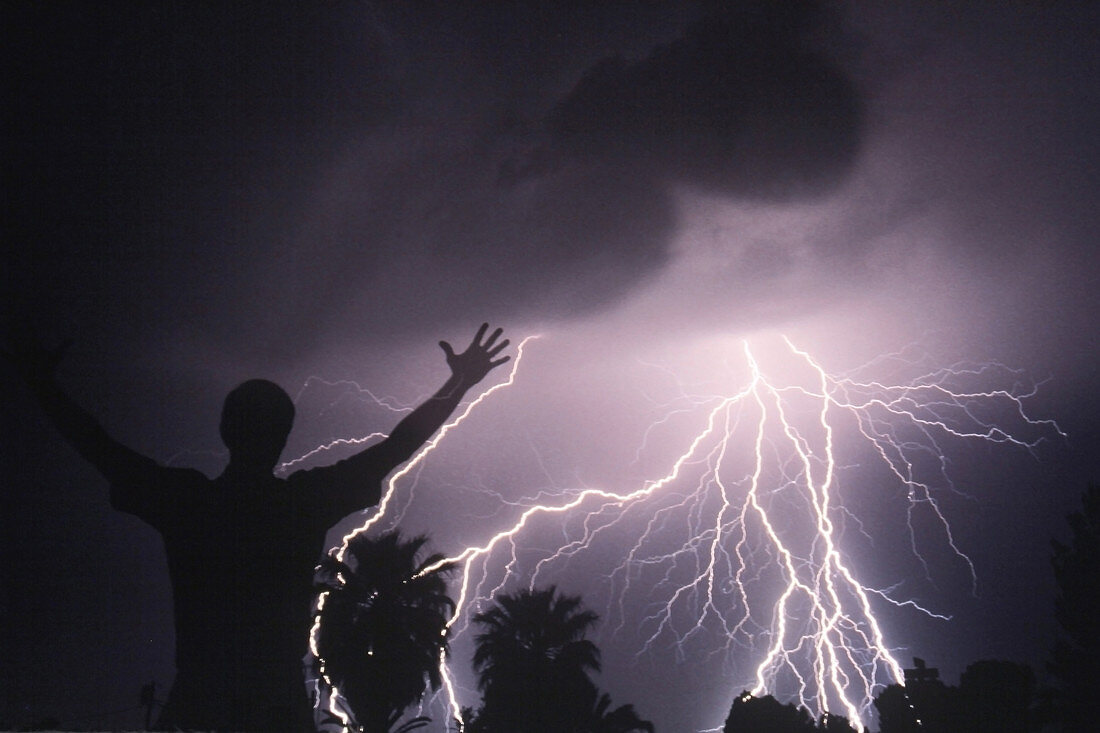 Man With Lightning,Arizona