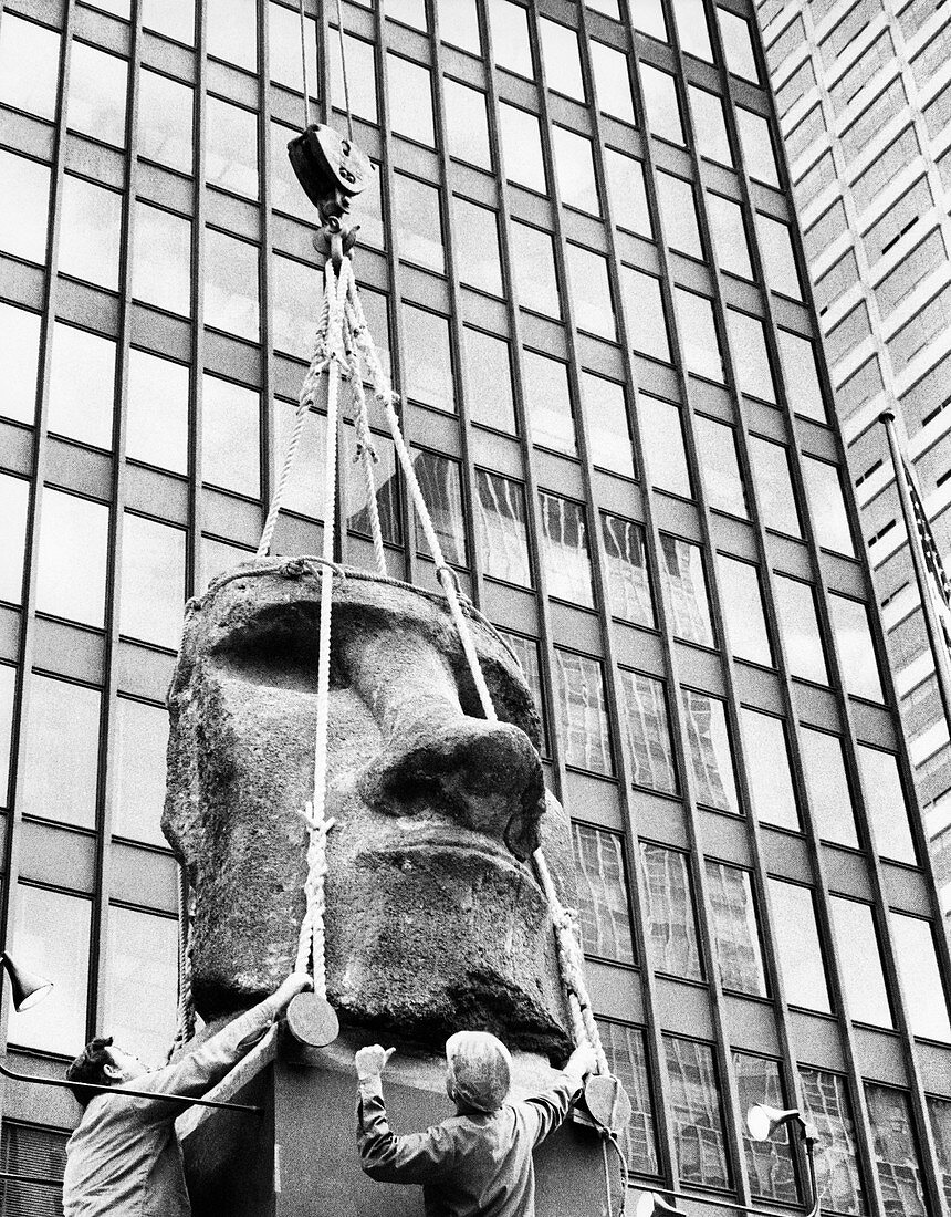 Easter Island head,New York City,USA
