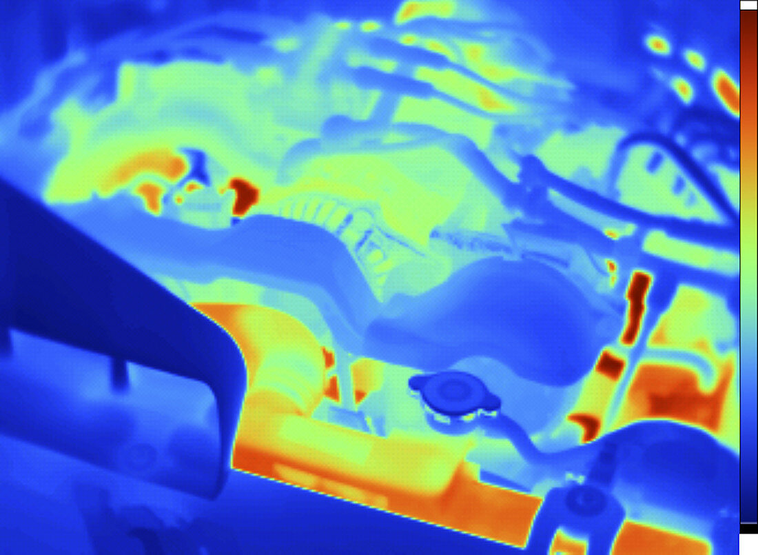 Thermogram of a Car Engine